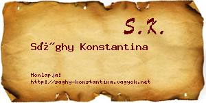 Sághy Konstantina névjegykártya